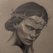 Portrait r&eacute;aliste au crayon